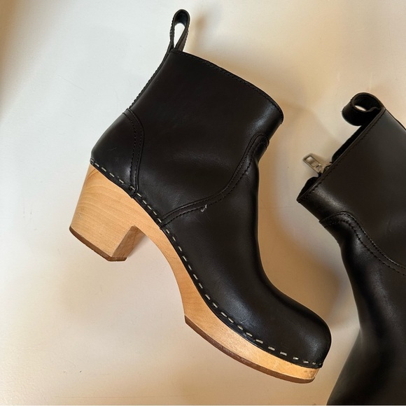 Swedish Hasbeens Zip It Clog Bootie Size 37 / 7 - Picture 4 of 11